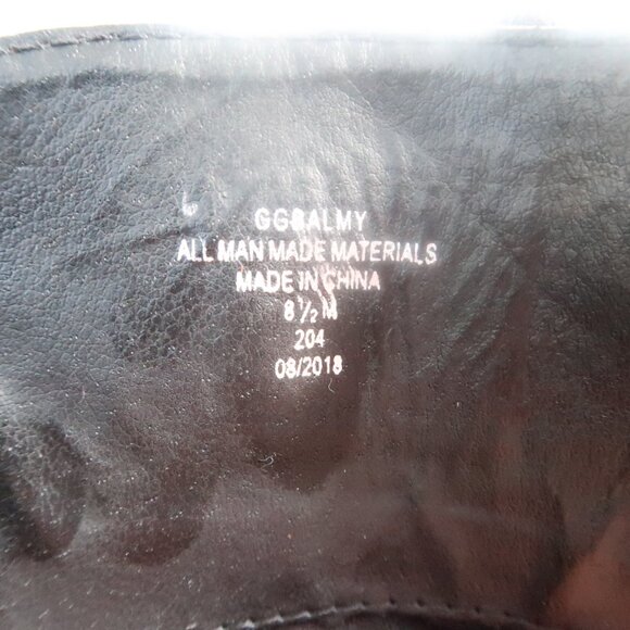 G by Guess Quilted Lace Up Biker Boots Sz 8.5 Black Buckle Grunge Combat Booties - Picture 9 of 14